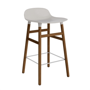 Normann Copenhagen - Form Barstool 65 cm - Varm grå/Valnød